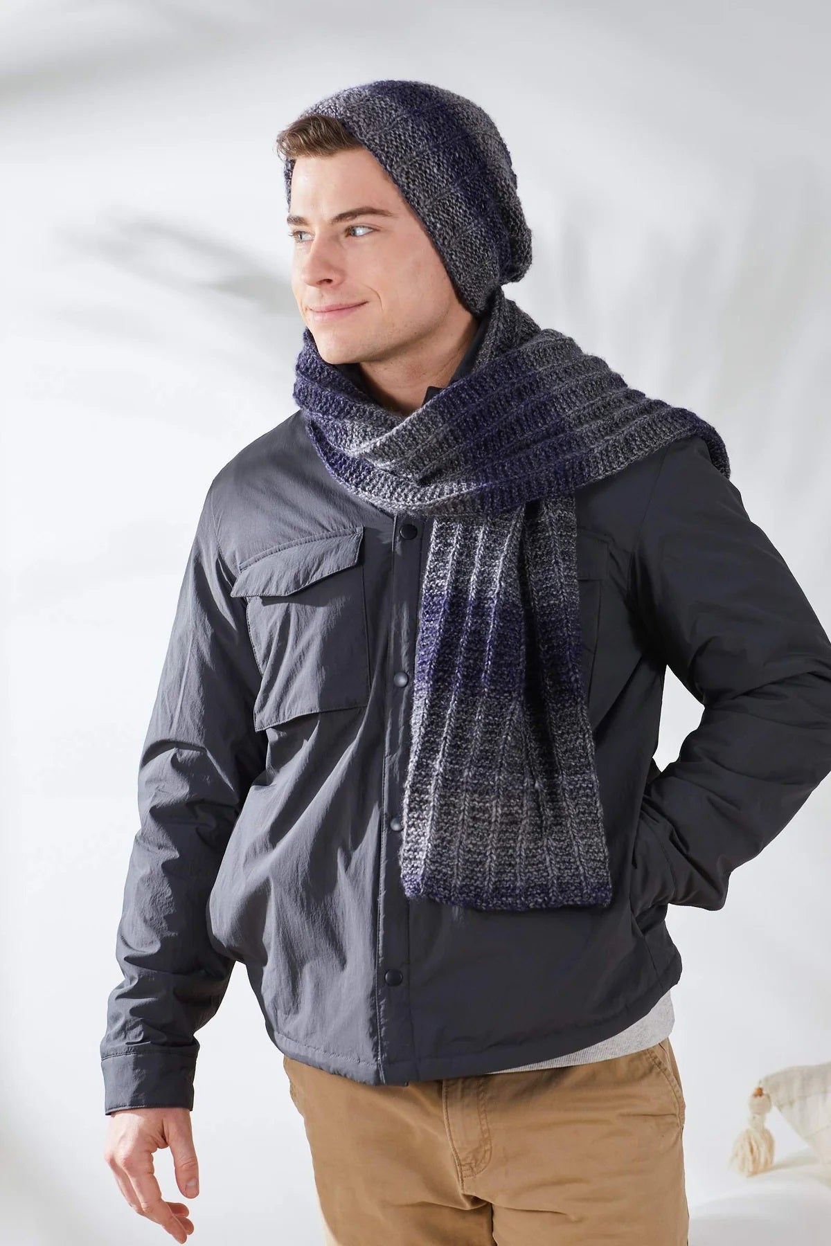 Free Garter Rib Hat & Scarf Pattern