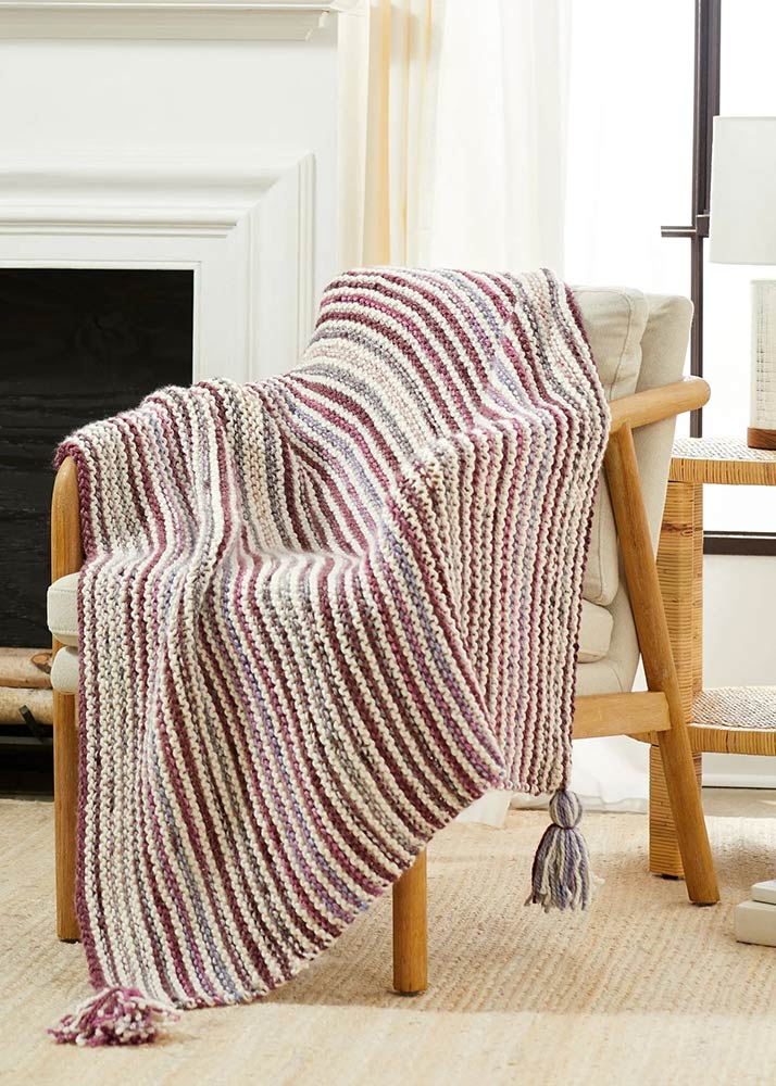 Free Premier Striped Lap Blanket Pattern