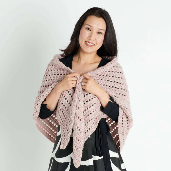 Free Easy Crocheted Triangle Shawl Pattern