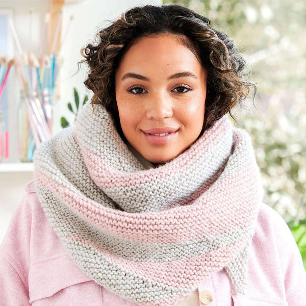 Free Red Heart Sharp Wedges Knit Shawl Pattern