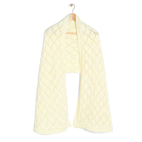 Free Knit Pointelle Shawl Pattern
