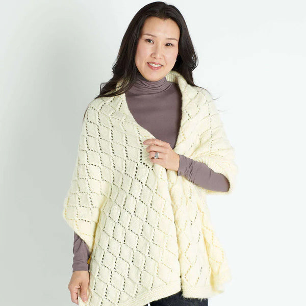 Free Knit Pointelle Shawl Pattern