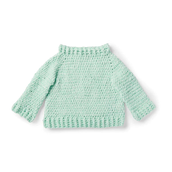 MODÈLE GRATUIT DE PULL EN VELOURS AU CROCHET BERNAT