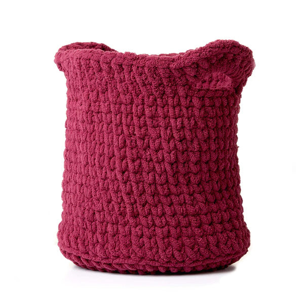 Free Bernat Shadow Stitch Crochet Basket Pattern