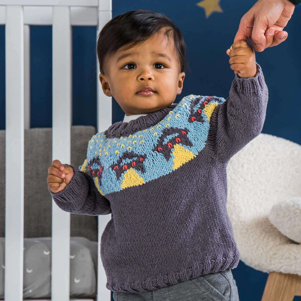 Modèle gratuit de pull en tricot Bernat UFO Yoke