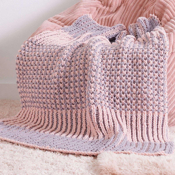 Modèle Lapghan en tricot Bernat Brioche gratuit