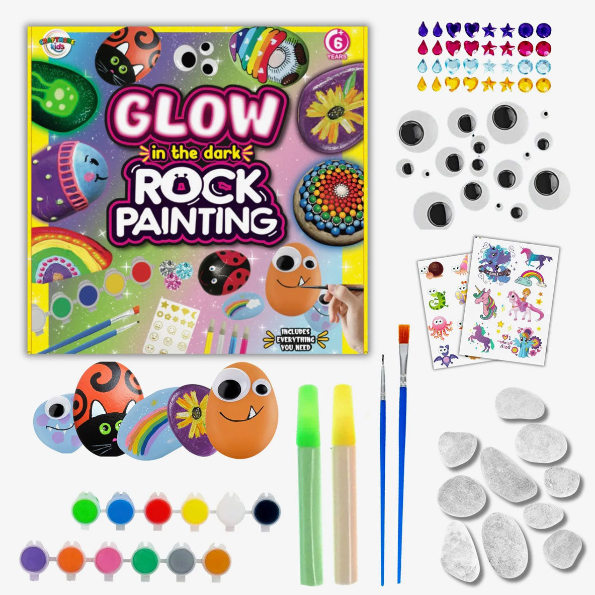 Glow in the Dark Rock Painting Kit