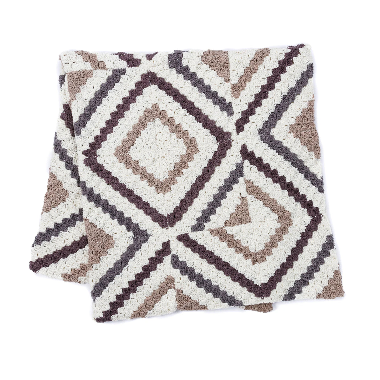 Free Red Heart Crochet C2C Illusion Quilt Pattern