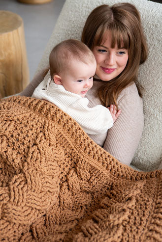 Cozy Cottage Cabled Throw