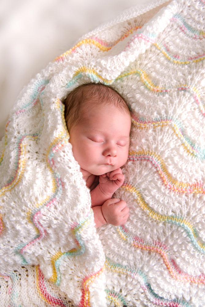 Peaceful Waves Knit Baby Blanket