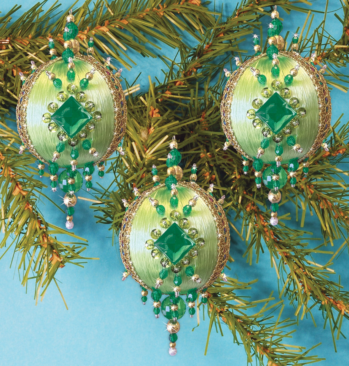 Light Green Beaded Ornaments Kit