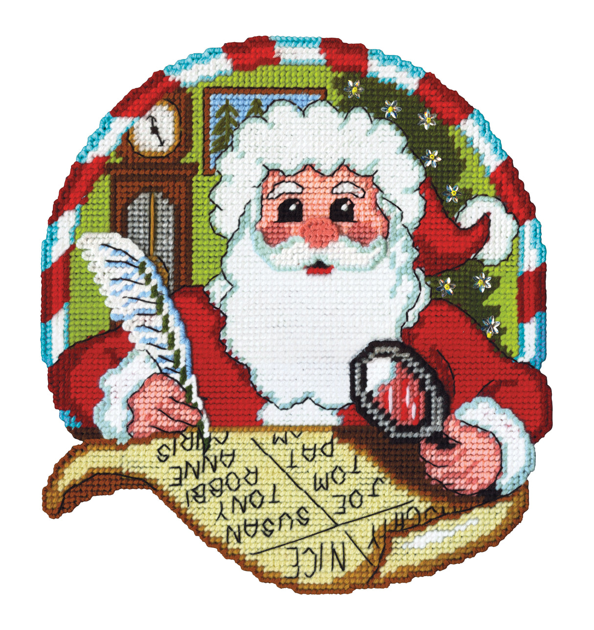 Santa's List Plastic Canvas Kit