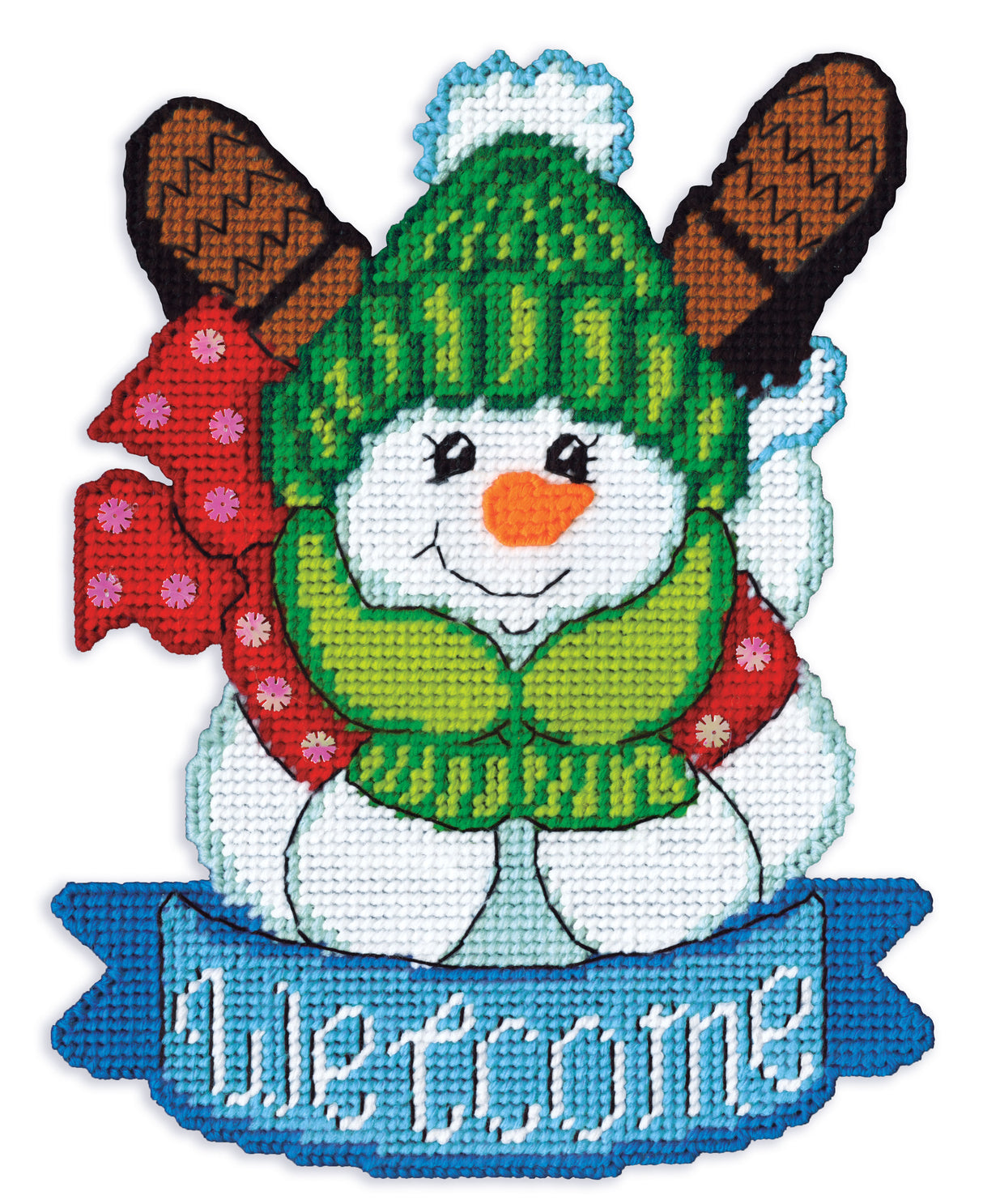Welcome Snowman Plastic Canvas Kit