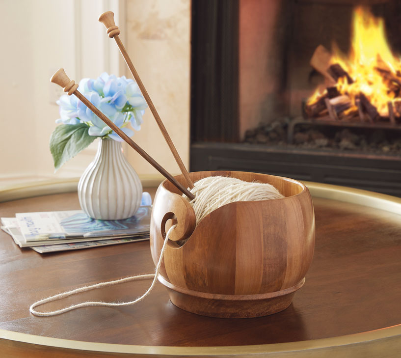 Cam Wood Yarn Bowl