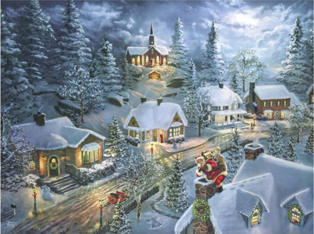 Thomas Kinkade Santa's Silent Night Jigsaw Puzzle