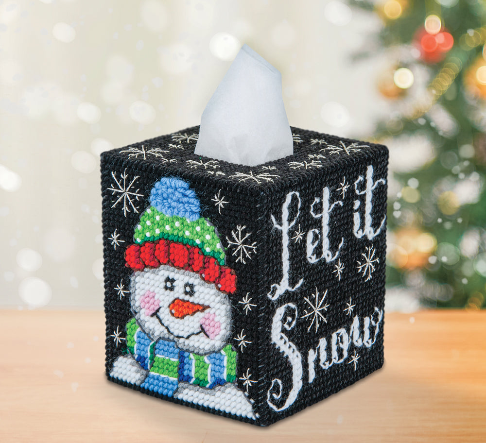 Kit de toile en plastique pour boîte à mouchoirs Snow Much Fun