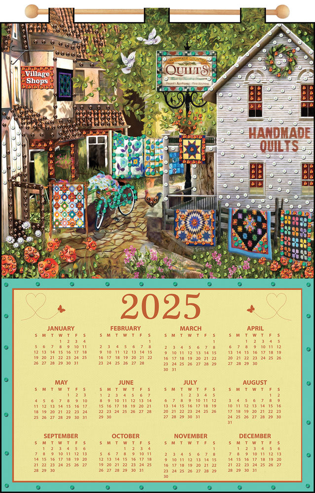 Handmade Quilts 2025 Felt Sequin Calendar