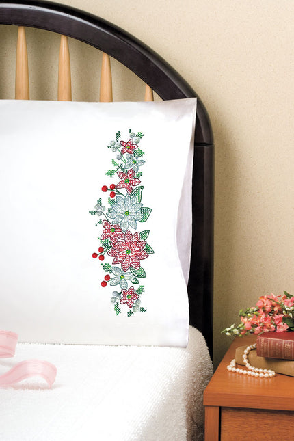 Christmas Poinsettia Pillowcases