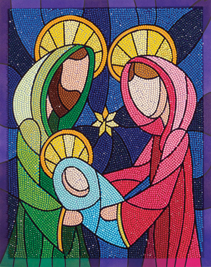Stained Glass Nativity Diamond Art Kit