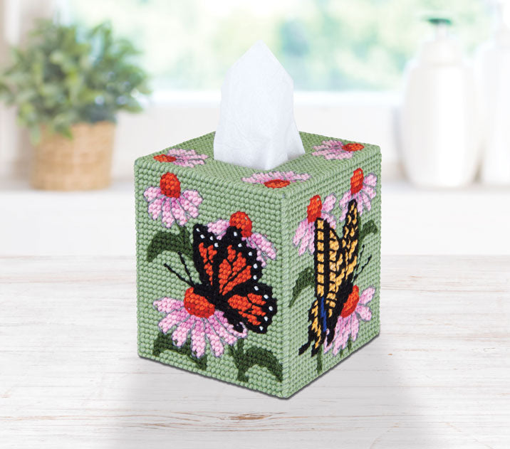 Cosmos Tissue Box Cover Plastic Canvas Kit