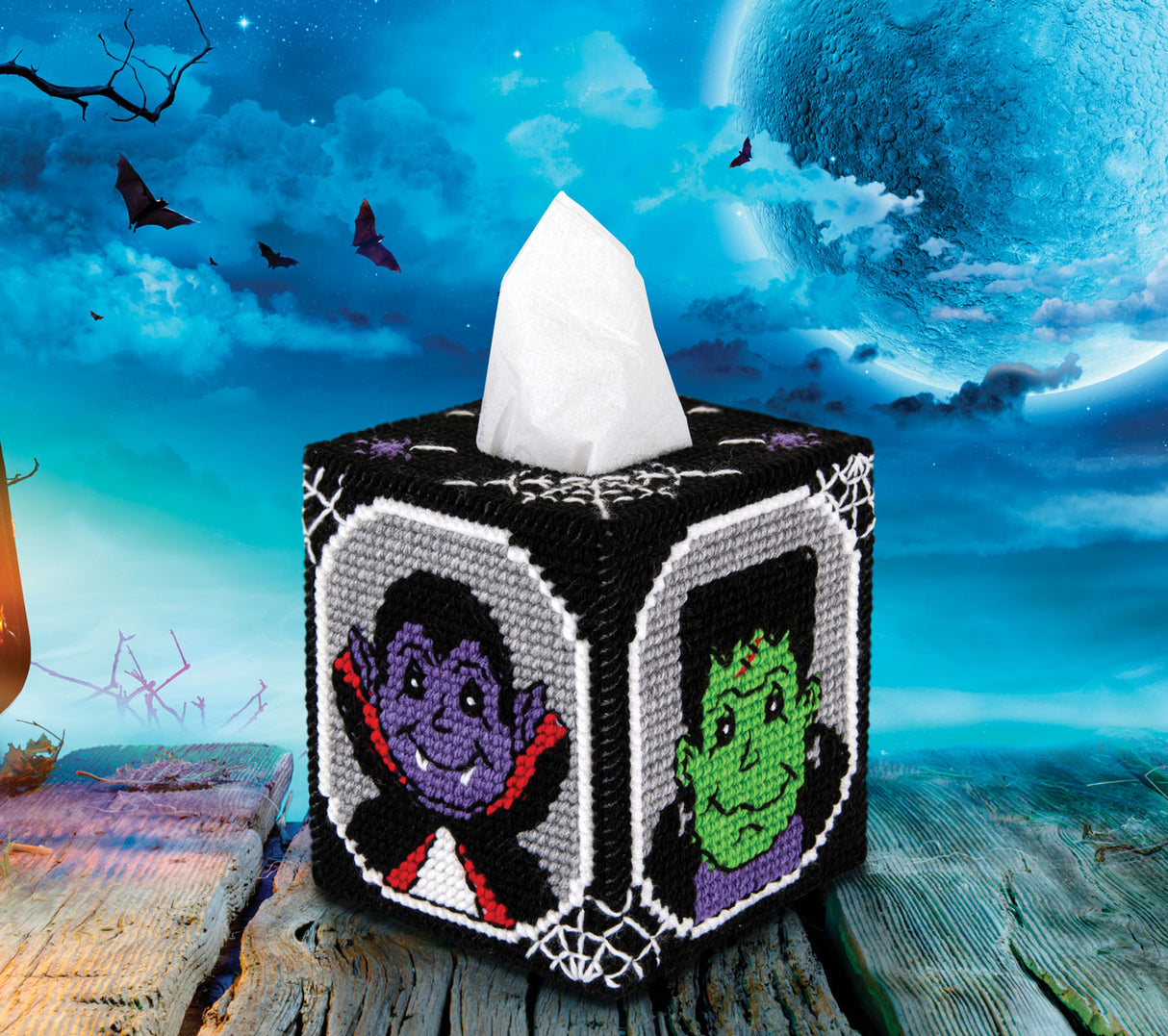 Halloween Ghouls Tissue Box Cover