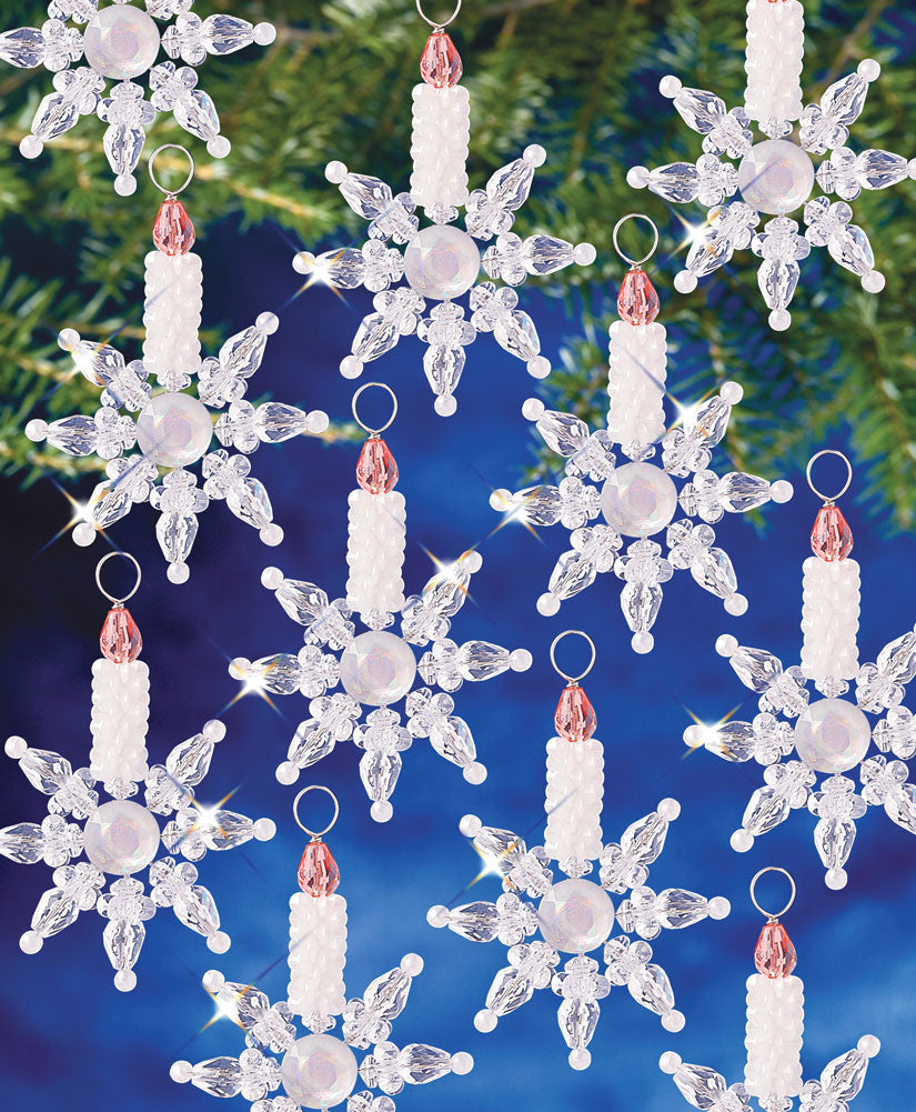 Snowflake Candle Beaded Ornament Kit