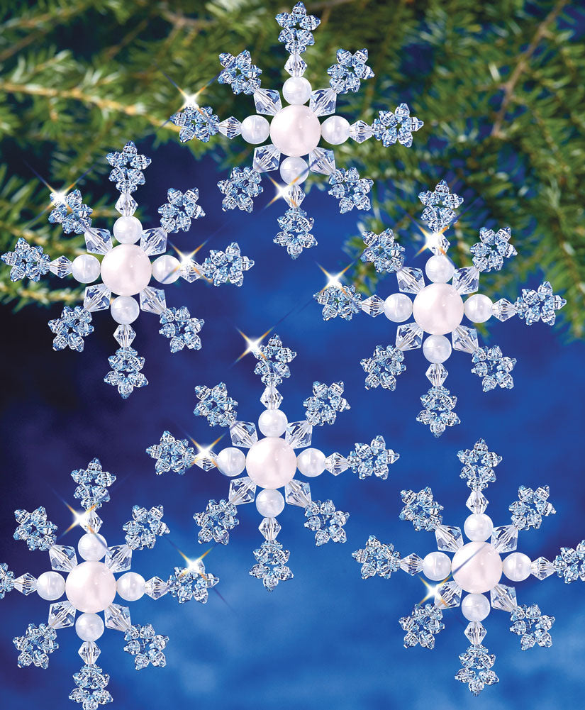 Azure Snowflakes Beaded Ornament Kit