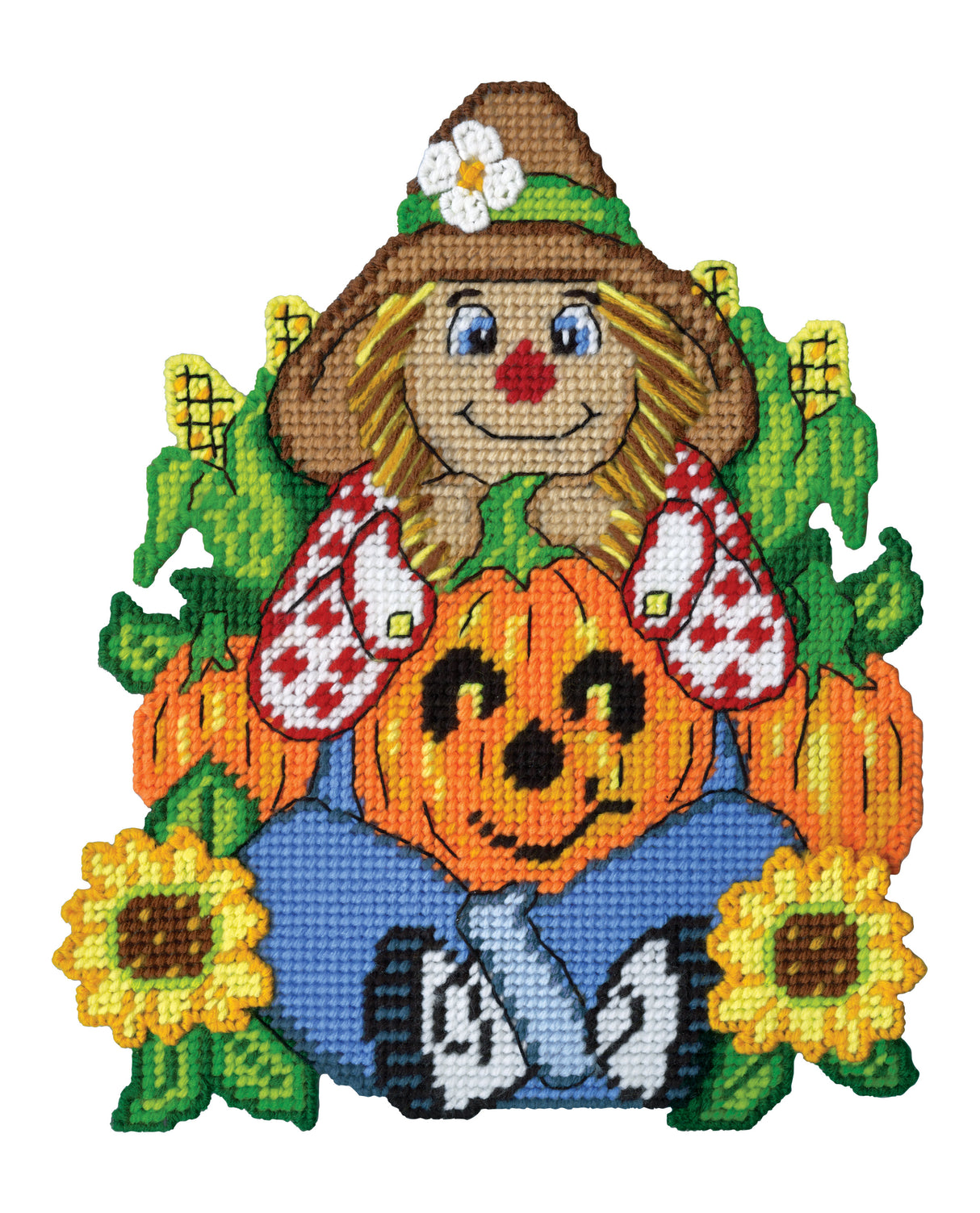 Pumpkin Patch Scarecrow Plastic Canvas Kit