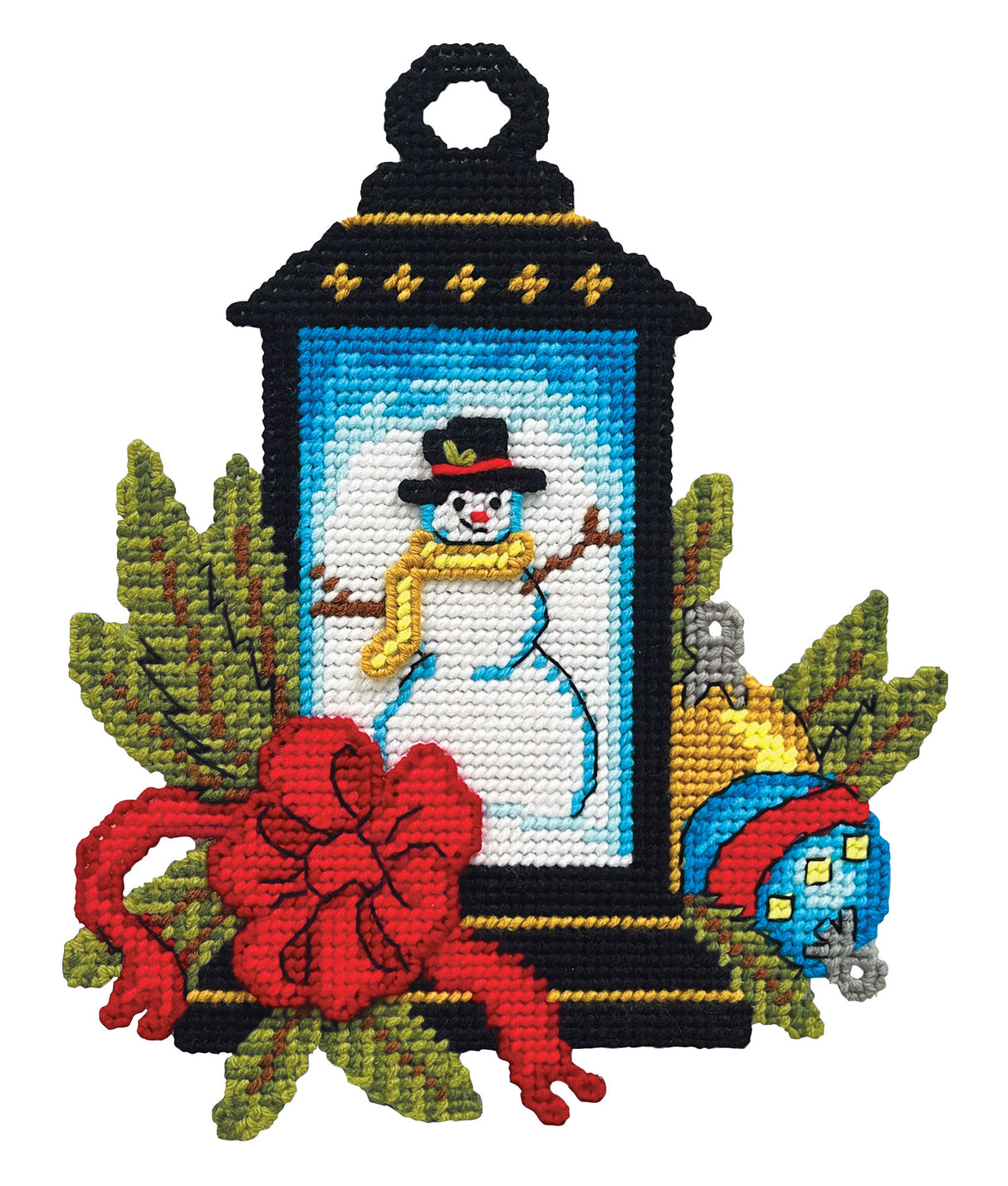 Lantern Plastic Canvas Wall Hanging