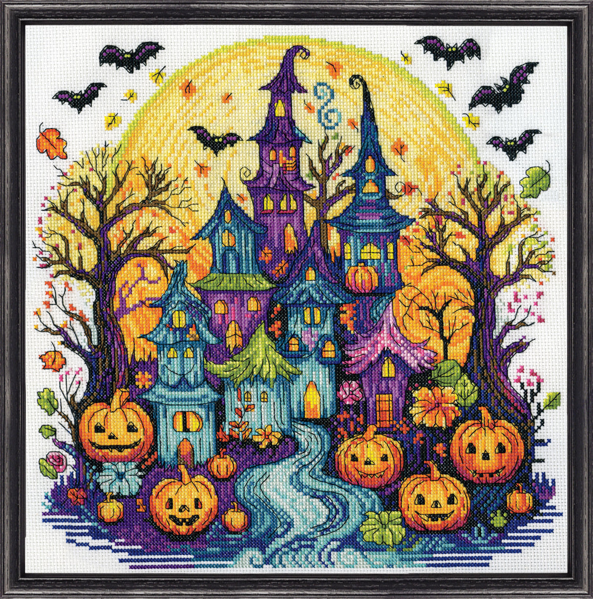 Spooky Village Counted Cross Stitch Kit