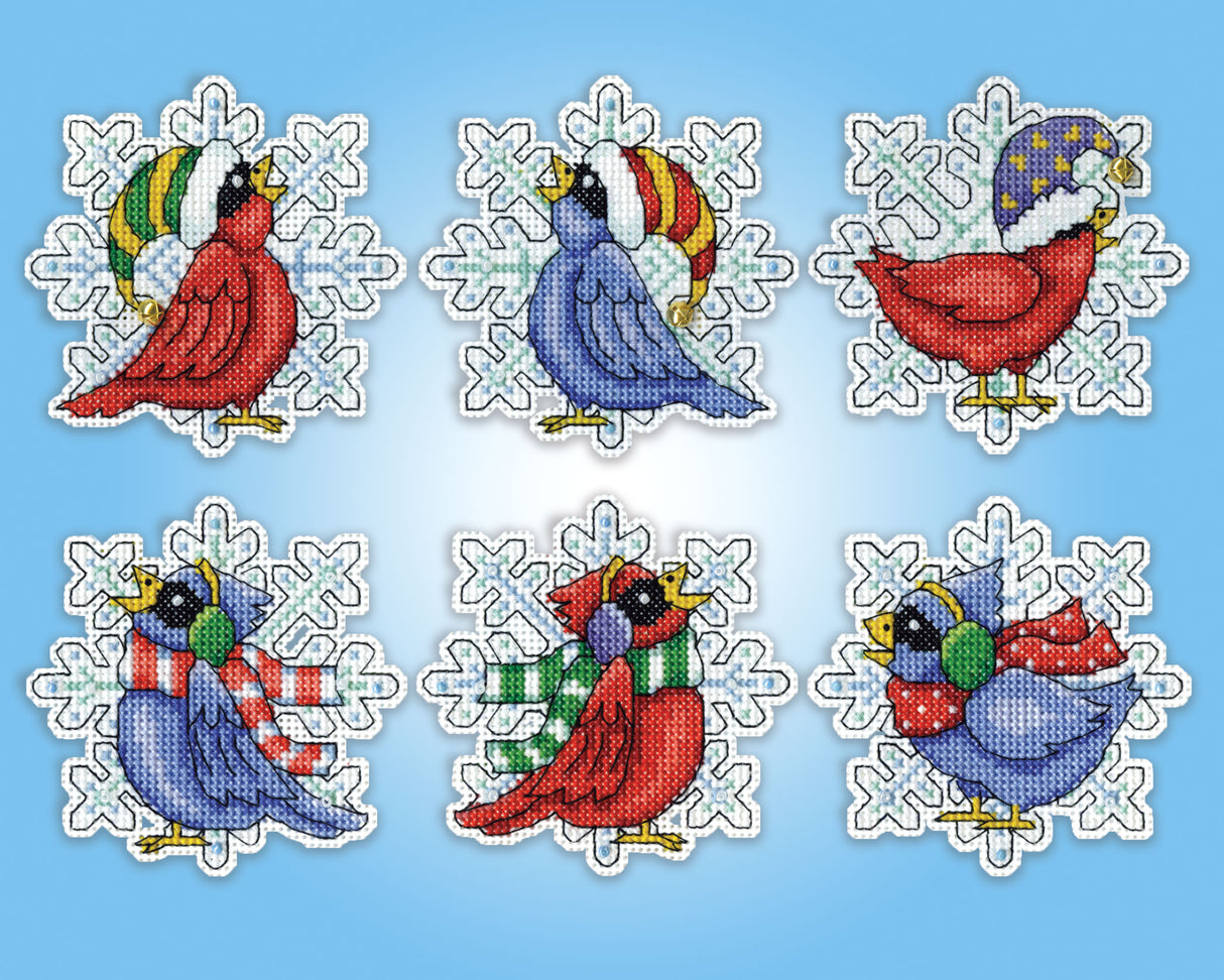Snowbirds 14 Ct. Plastic Canvas Ornaments