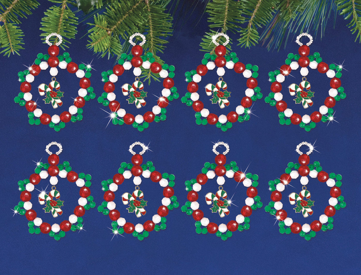 Candy Canes Beaded Ornaments Kit