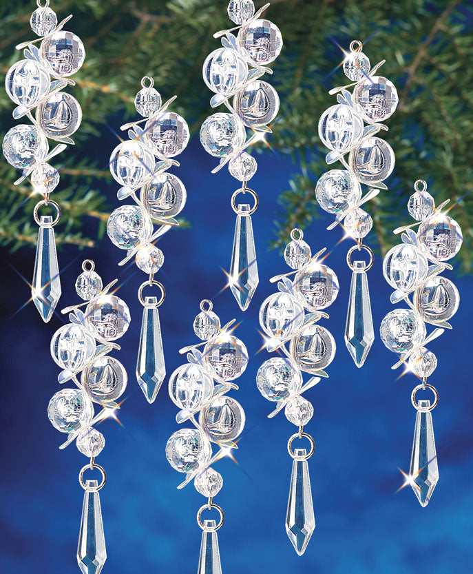 Iridescent Bubble Dangler Beaded Ornaments