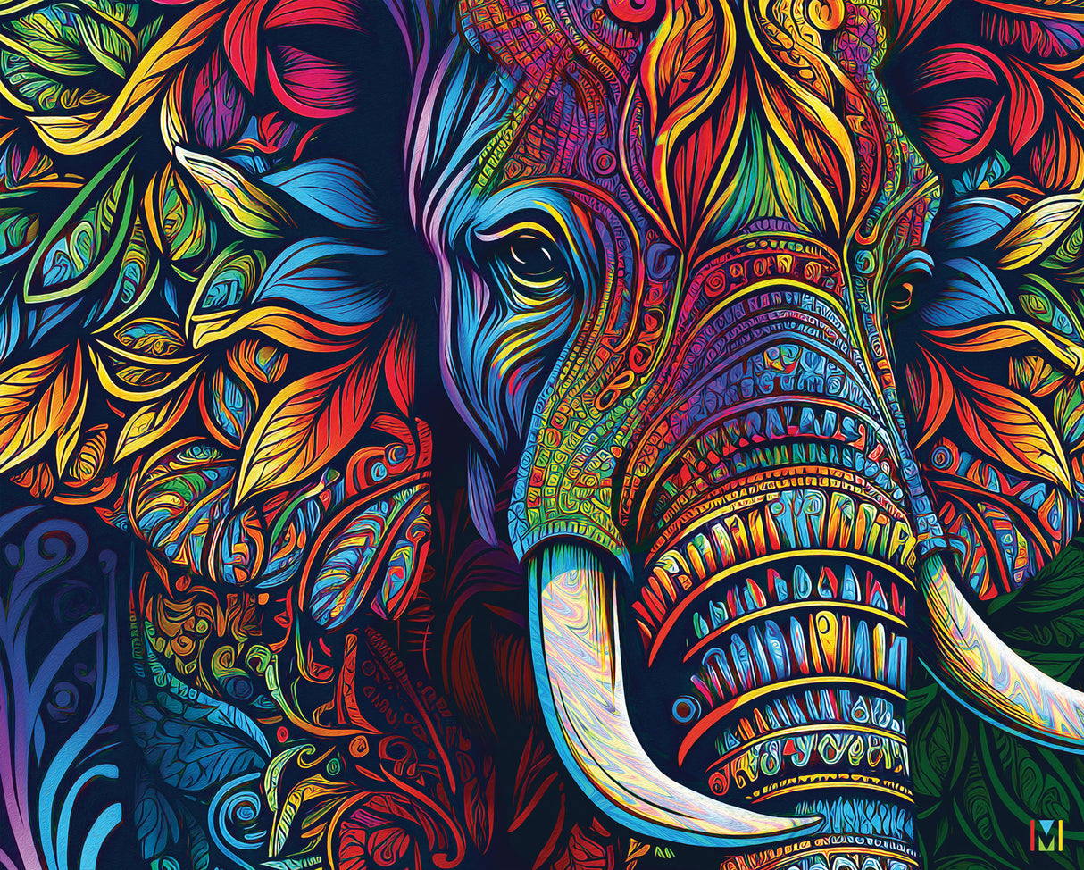 Elephant Mandala Jigsaw Puzzle