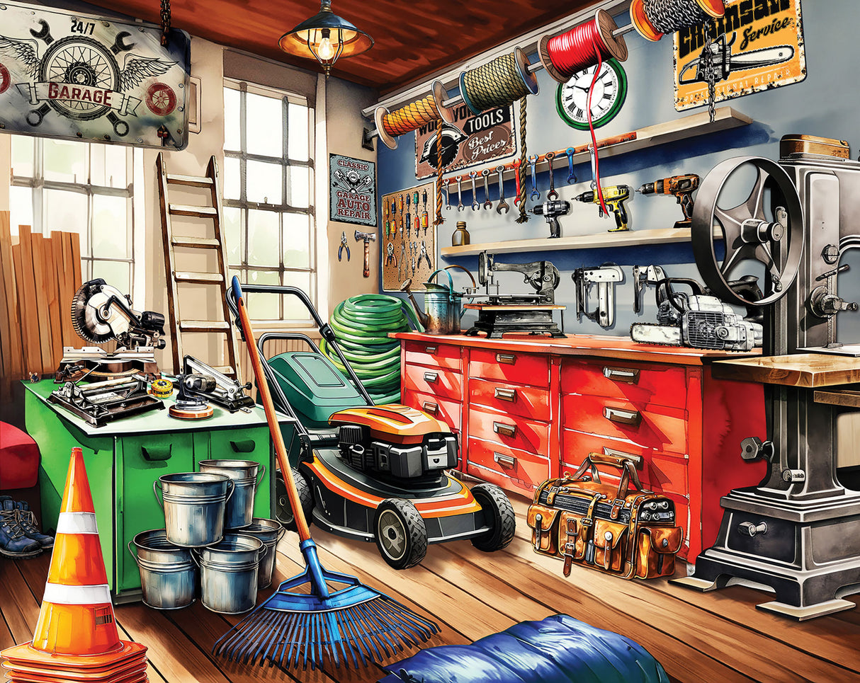 Tool Man's Garage Jigsaw Puzzle