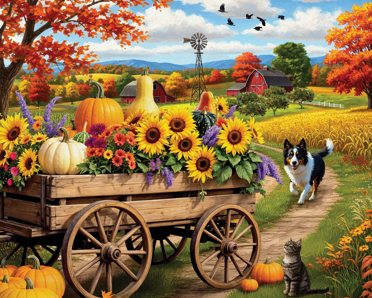 Fall Wagon Wonders Jigsaw Puzzle