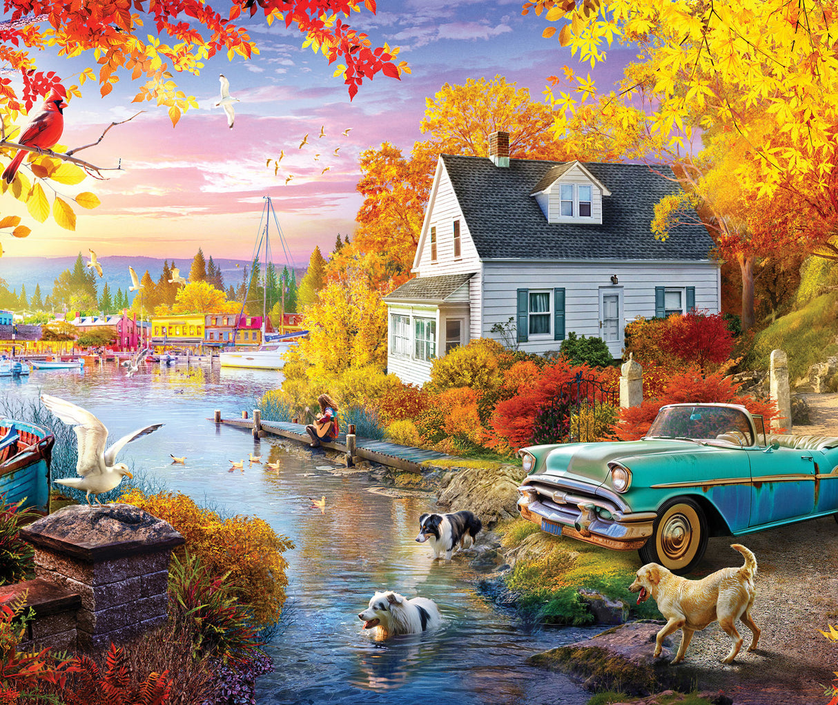 Lakeside Fall Retreat Jigsaw Puzzle