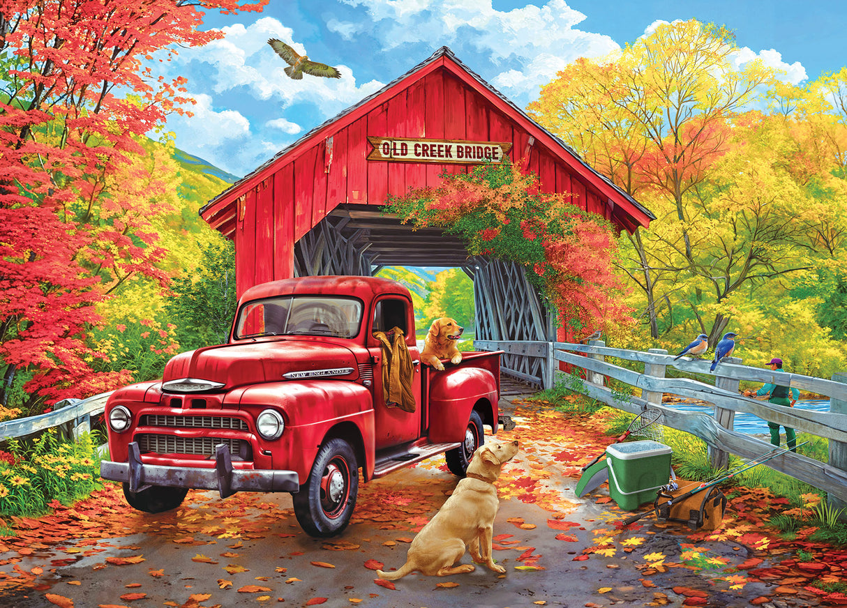Red Covered Bridge Jigsaw Puzzle
