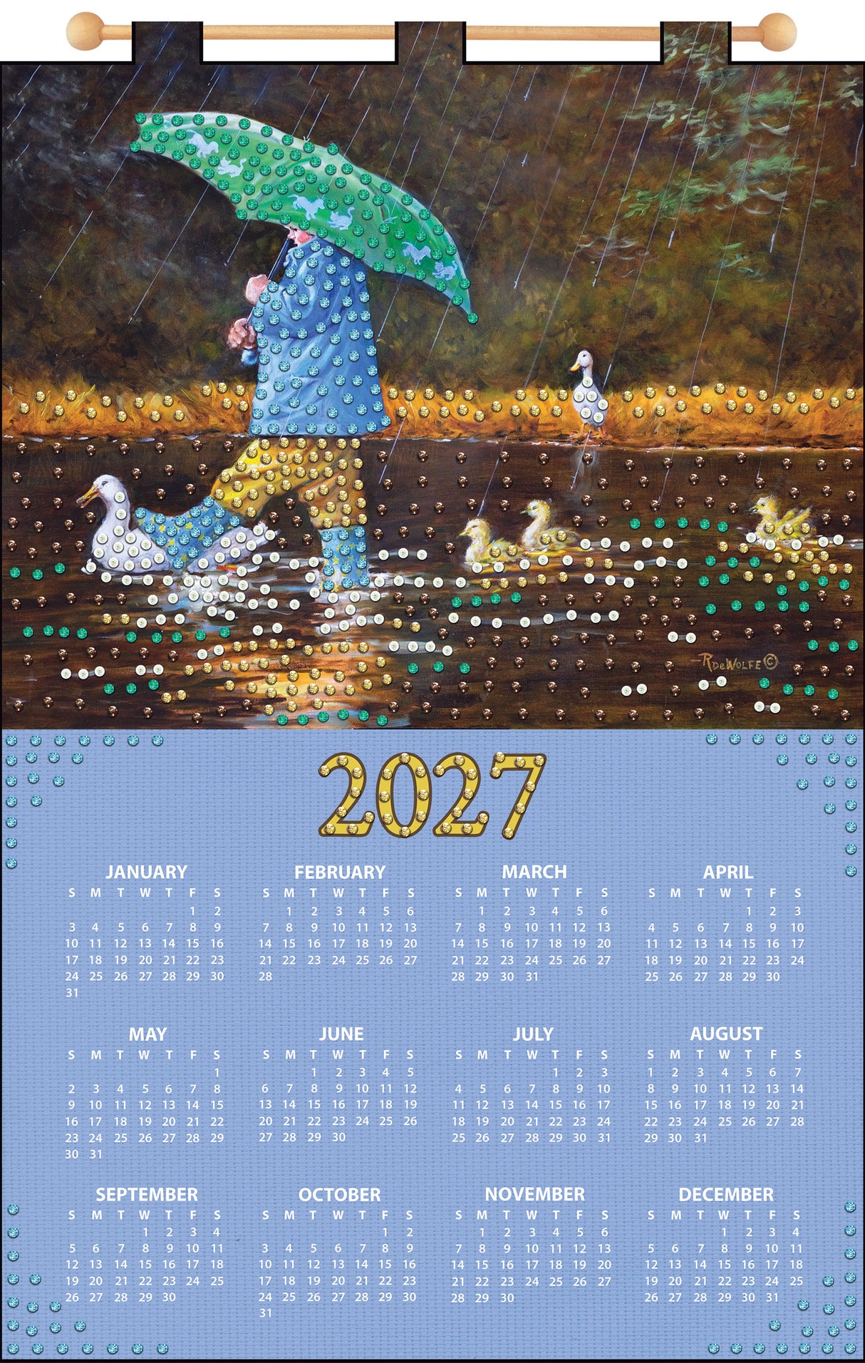 Rainday 2027 Felt Sequin Calendar