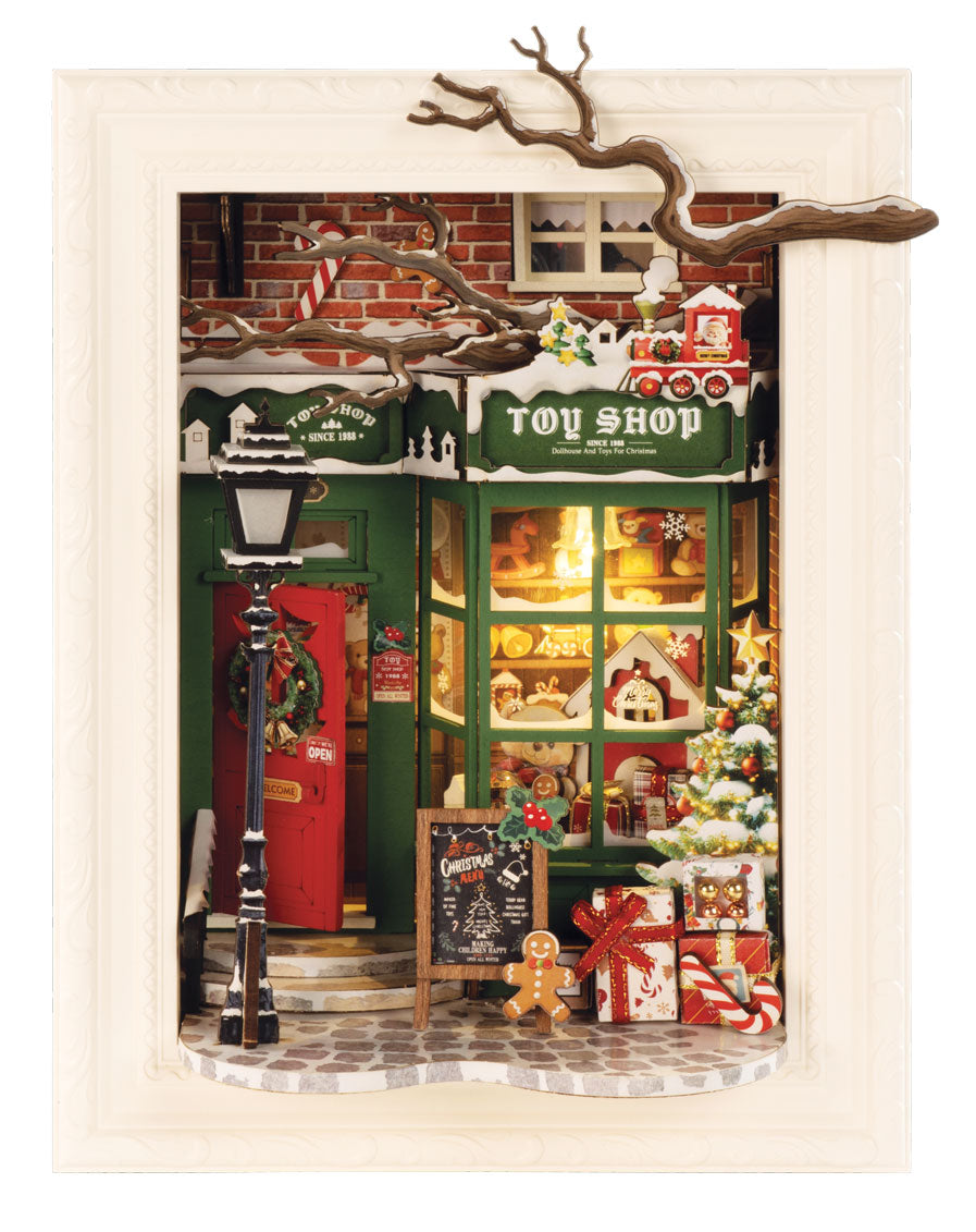 Santa's Toy Shop Story Frame Wood Model Kit