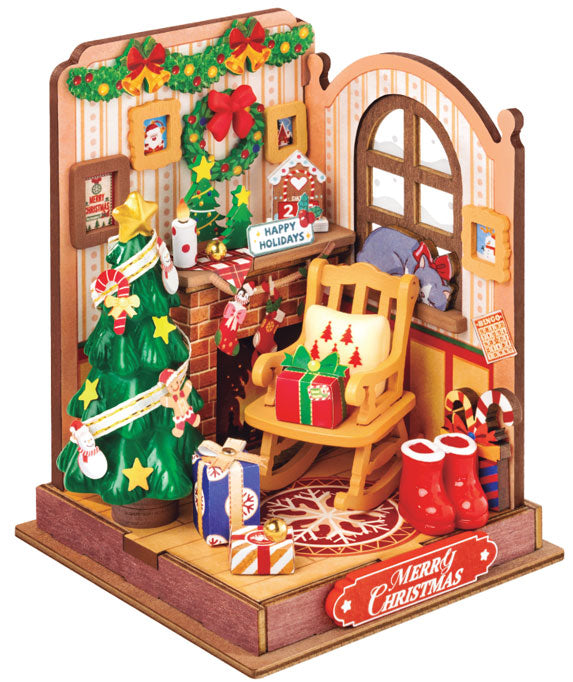 Christmas Fireplace Wood Model Kit