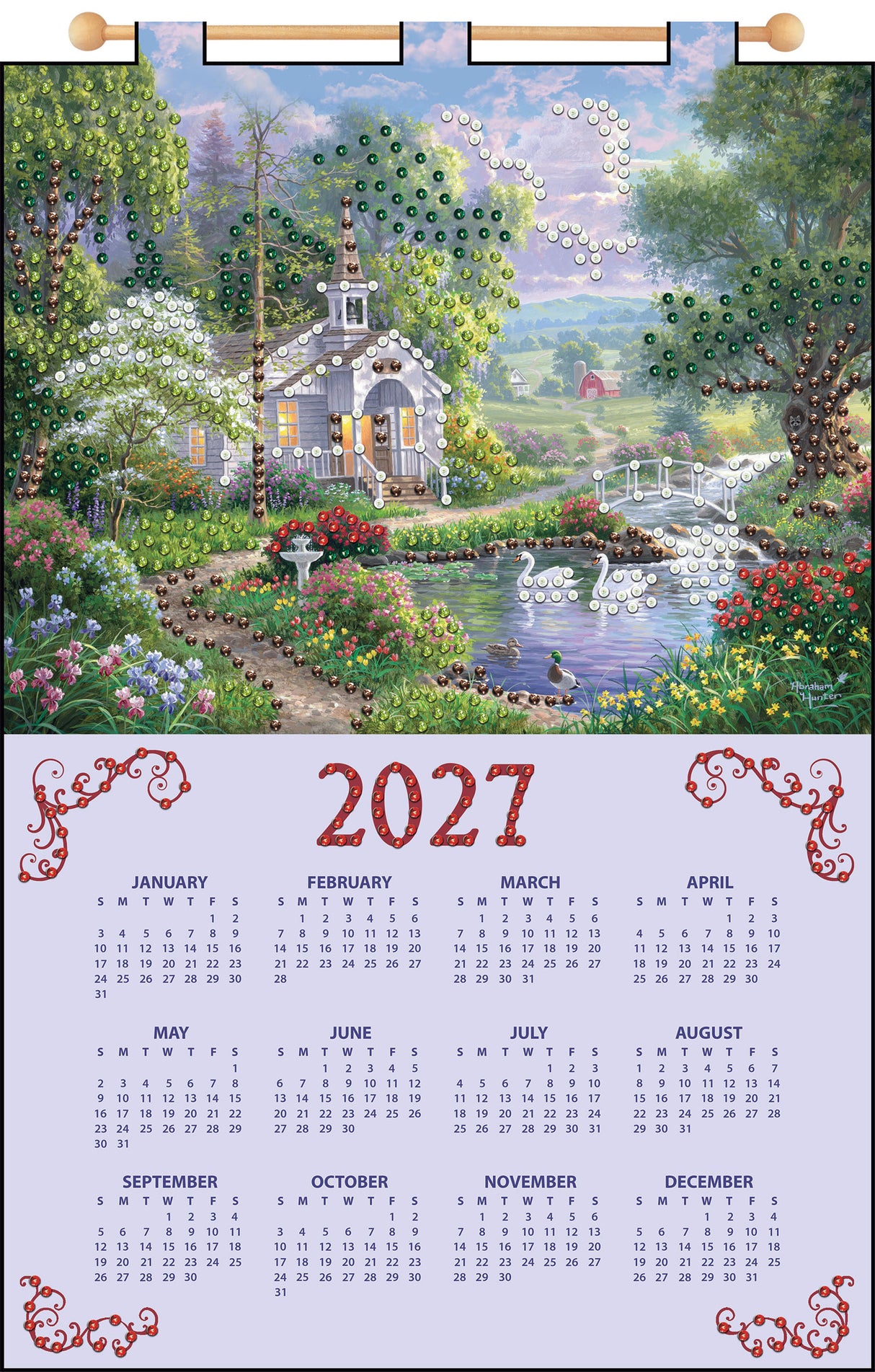 Church 2027 Felt Sequin Calendar