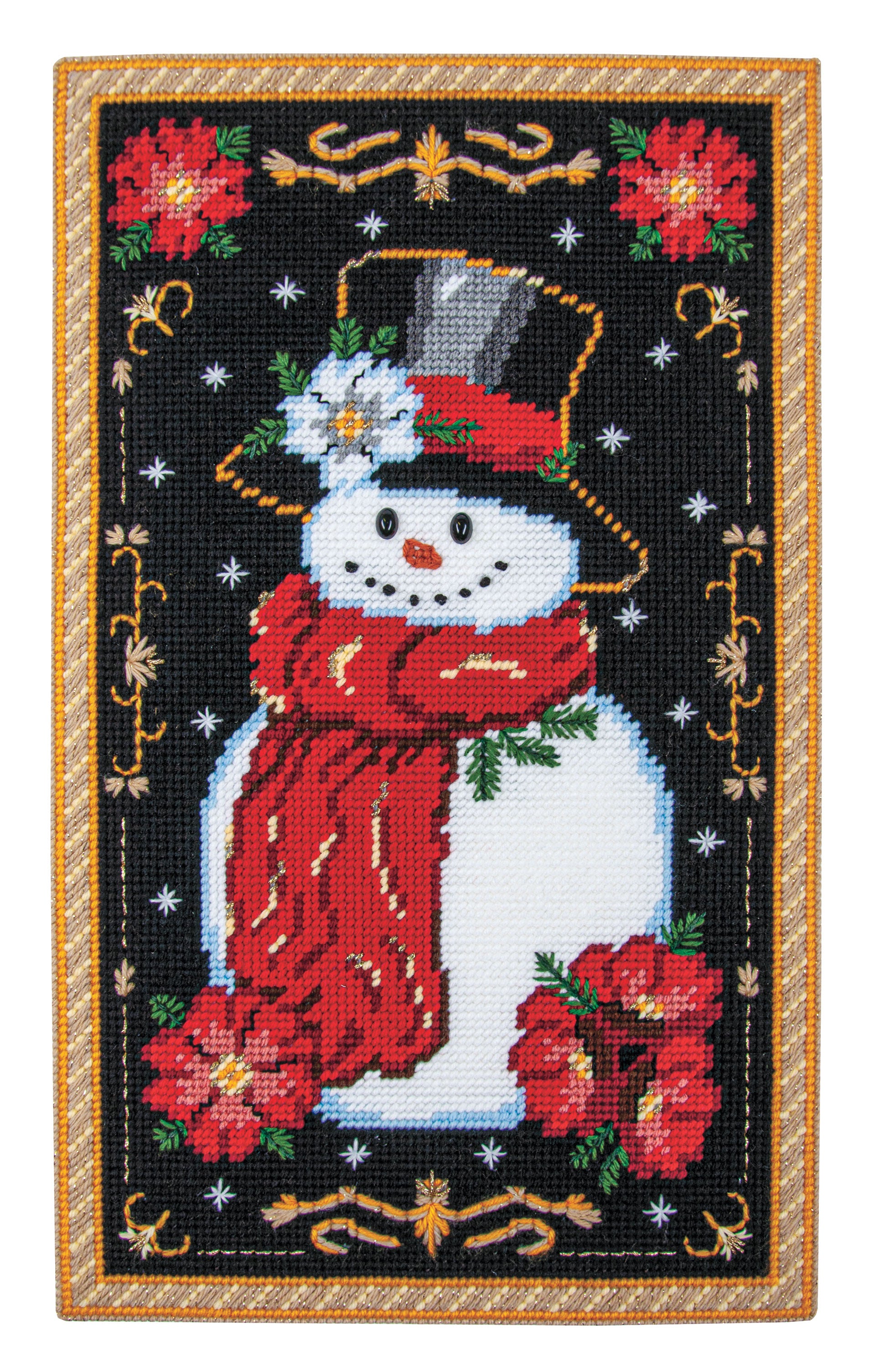 Snowman Splendor Plastic Canvas Wall Hanging – Mary Maxim
