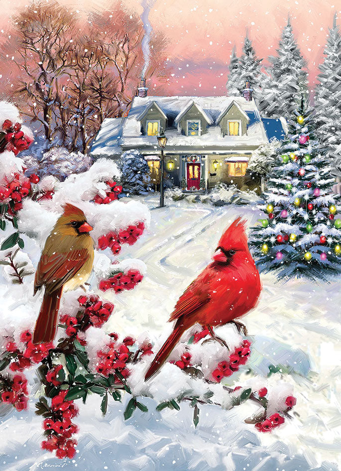 Cardinal Pair Jigsaw Puzzle