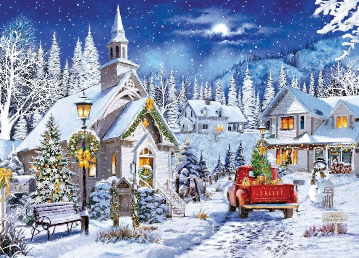 Chapel's Winter Light Jigsaw Puzzle