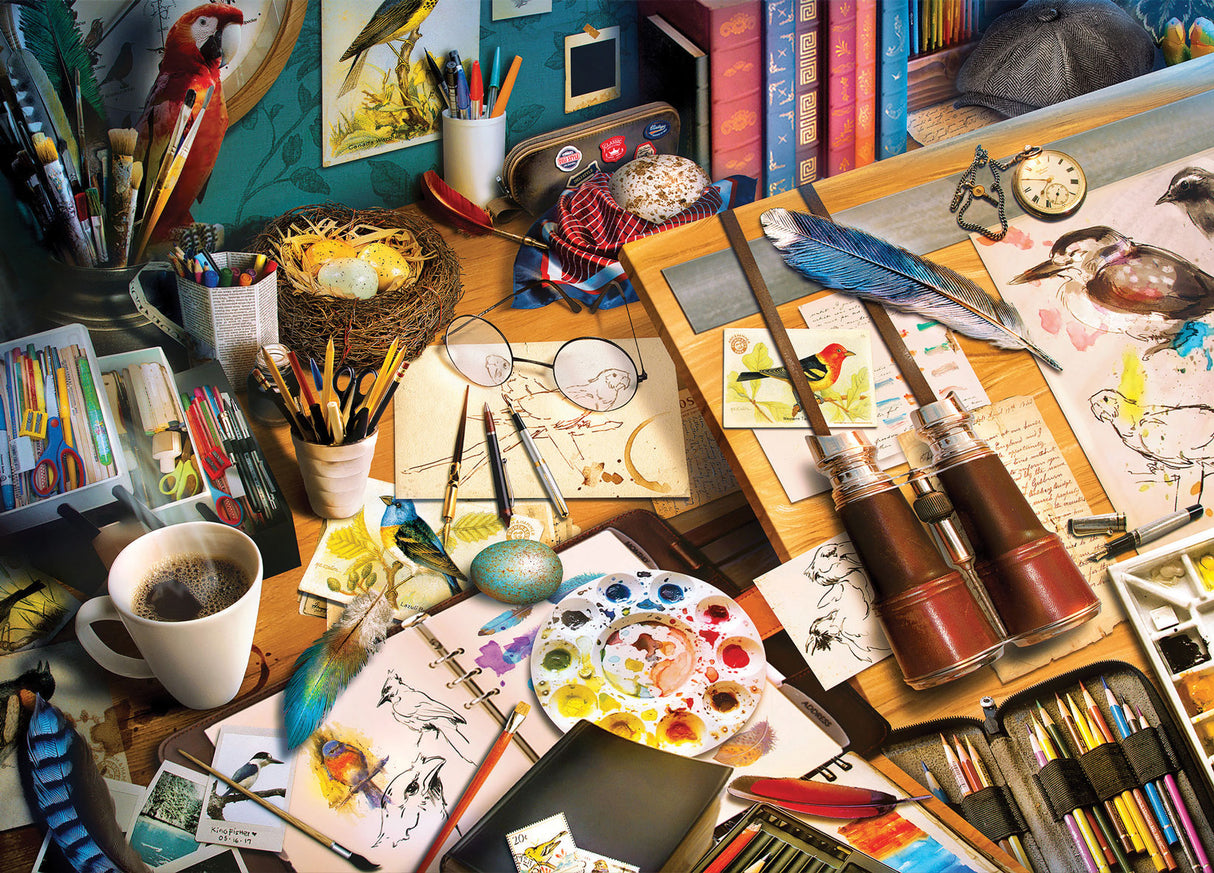 Rompecabezas creativo de observación de aves