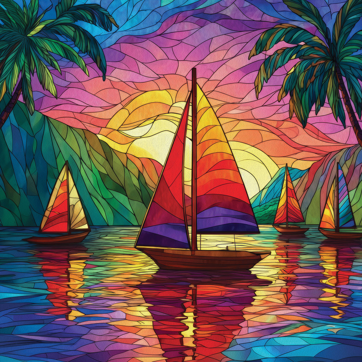 Rompecabezas de navegación tropical