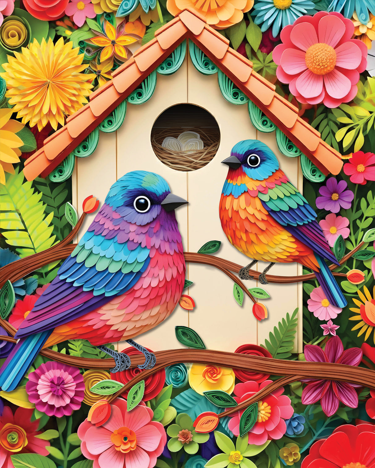 Blooming Birds Jigsaw Puzzle
