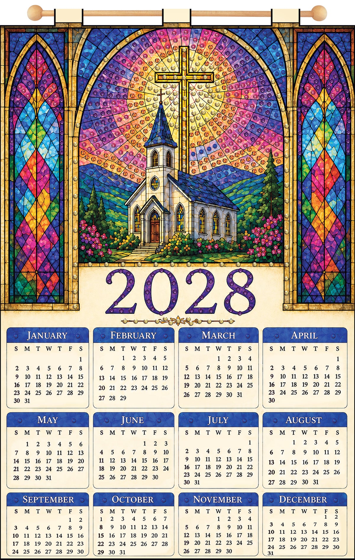 Church 2028 Felt Sequin Calendar