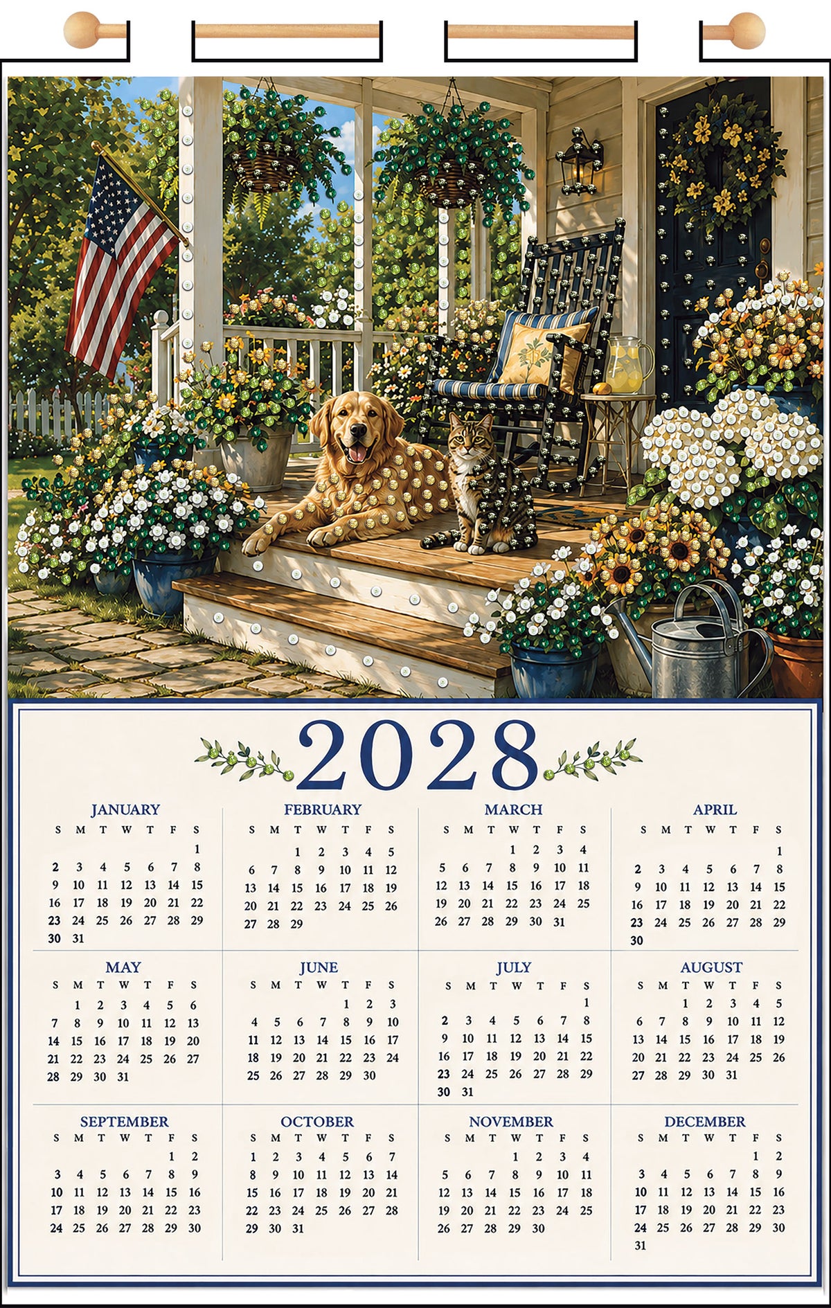 Porch 2028 Felt Sequin Calendar